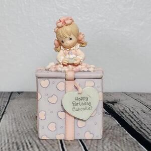 3/$25 1999 Precious Moments "Happy Birthday Cupcake!" Trinket Box